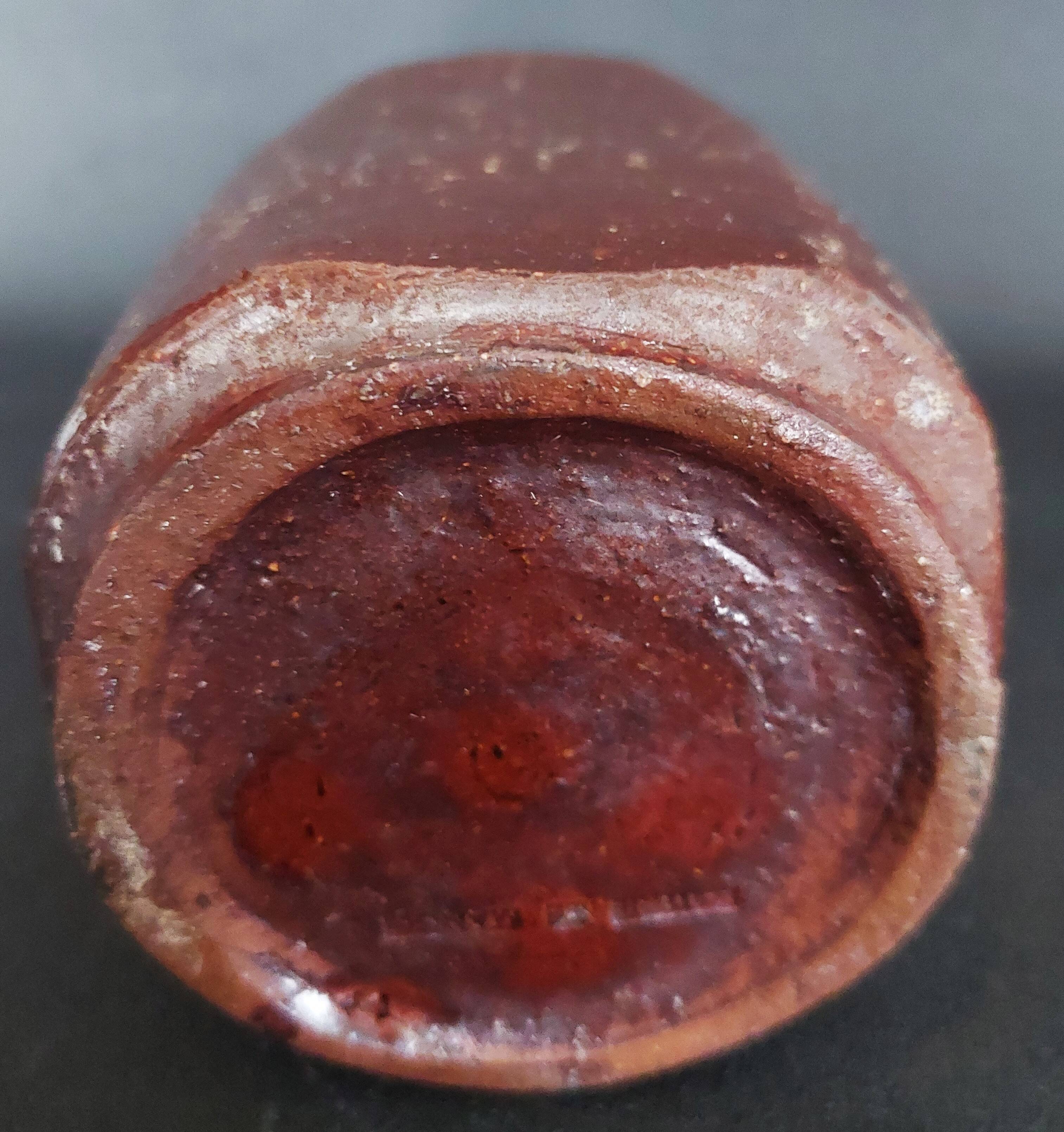 Bouteille flacon en grès vernissé poterie de Mango