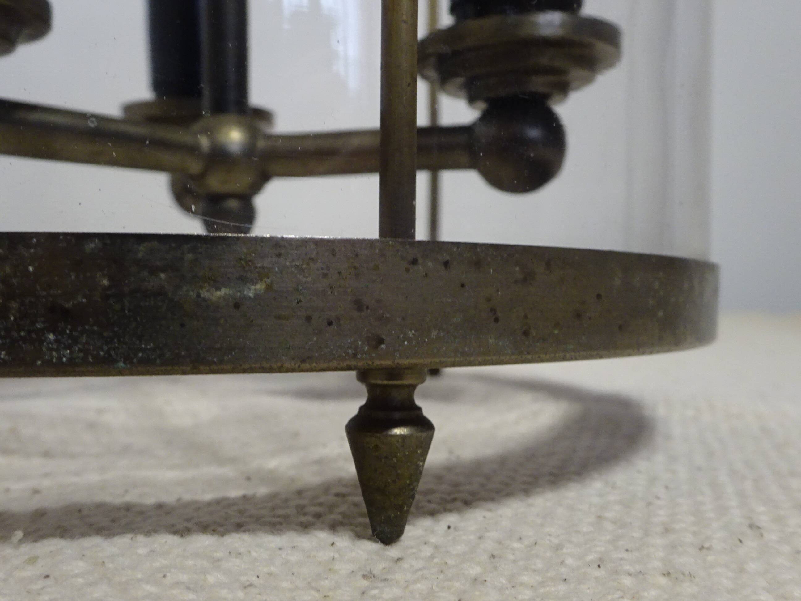 Metal and glass pendant light