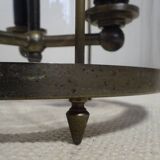 Metal and glass pendant light