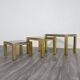 Vintage Hollywood Regency Brass Coffee Tables, 1970s, Set of 3