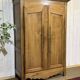 19th-century country wardrobe in blonde chestnut.