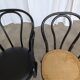 Set of 4 Mix&Match Thonet Style Dining Chairs / Black Bentwood Cane Chairs