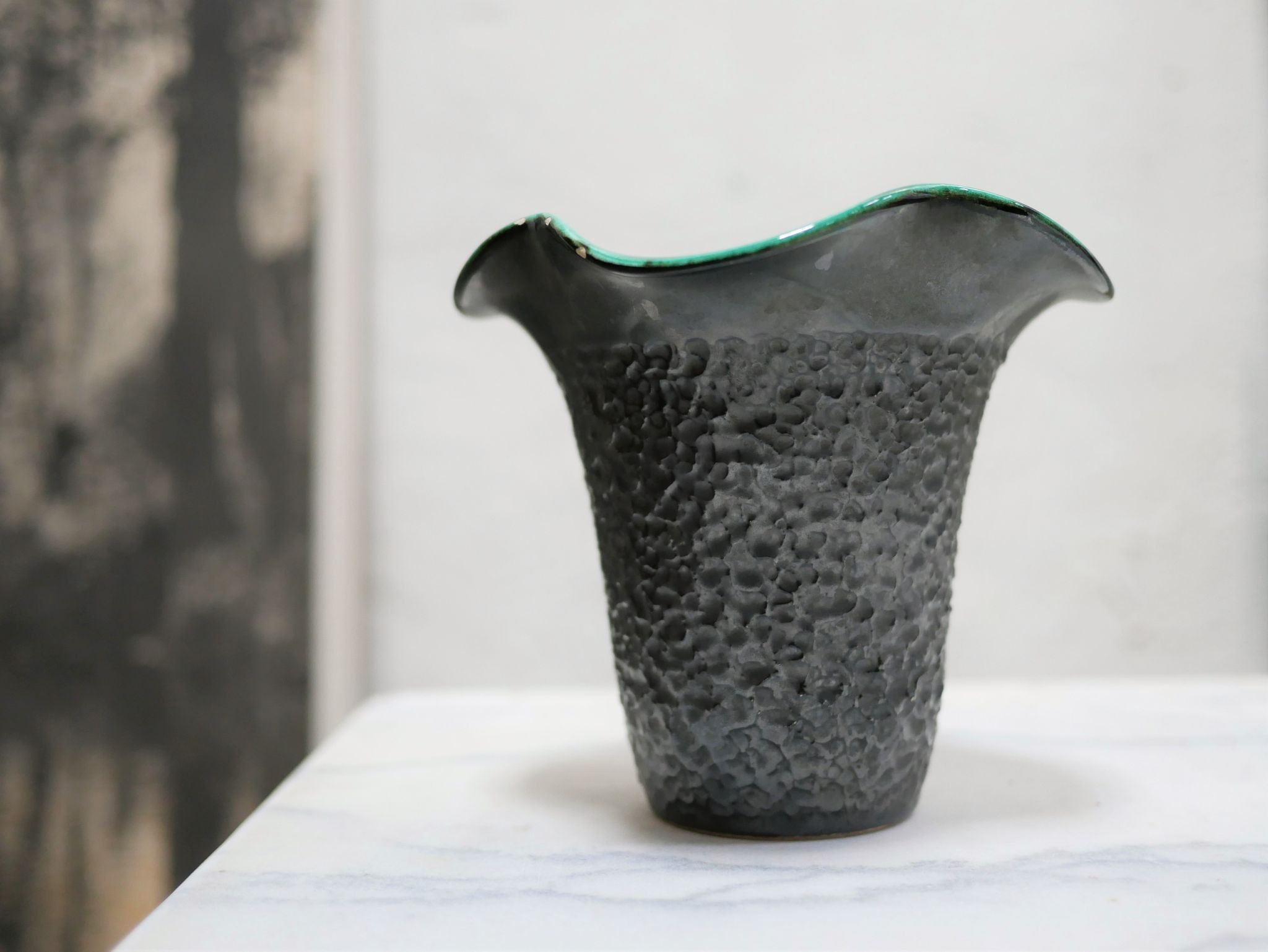 Vase corolle vintage en céramique