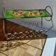 Metal magazine rack and Vallauris tiles