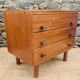 Vintage chest of drawers with leather handles – 1950s/60s