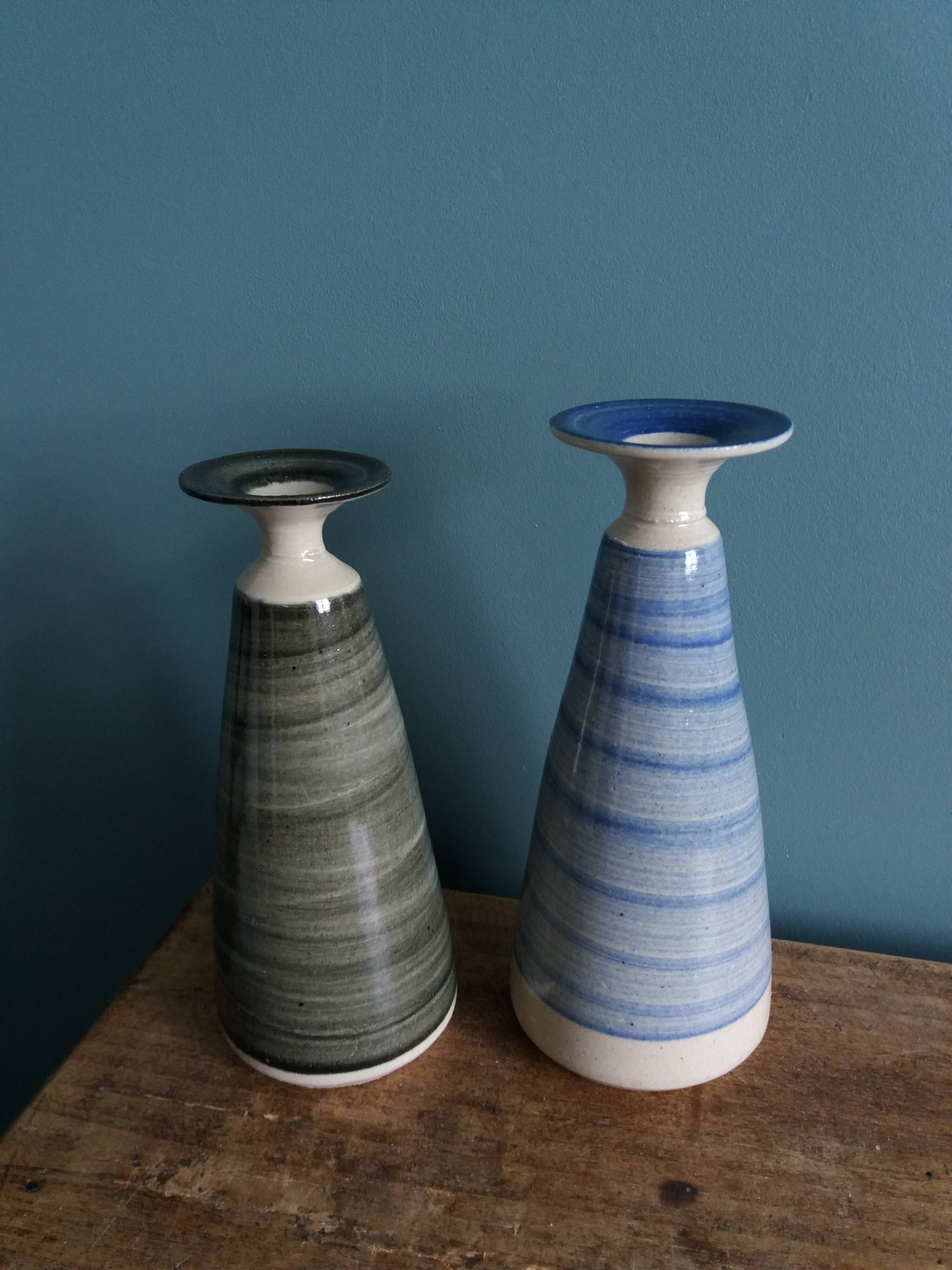 Stoneware soliflore vases