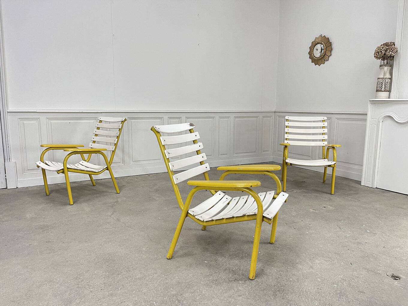 Three garden armchairs from the 1970s