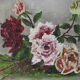 Oil painting on panel bouquet signed J.Delage