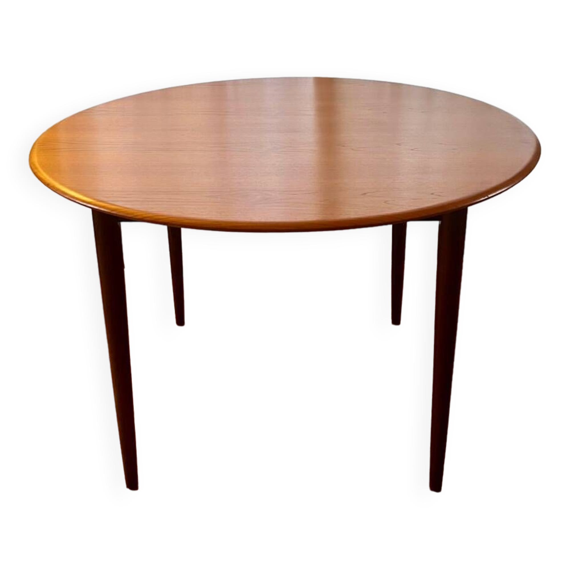 Danish round teak table from the 60s