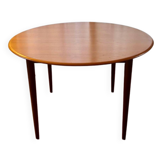Table ronde danoise en teck années 60