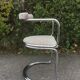 Chrome steel tube chair and fabric, 1970s