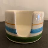 4 individual Italian ceramic stackable ashtrays with women's faces