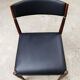 Paire de chaises salle à manger MCM palissandre cuir Danemark 1960