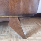 1950s linen wardrobe, shelves, central mirror