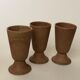 Set of 6 mugs mazagran in brown sandstone