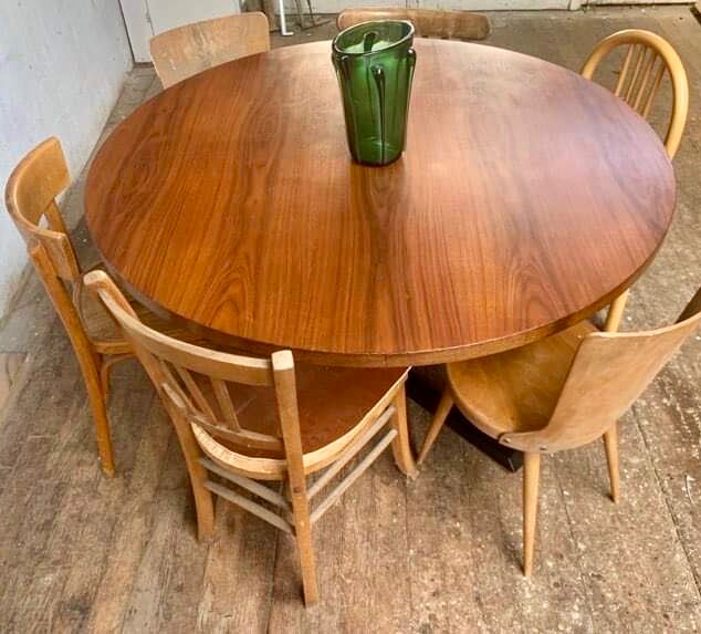 Vintage round table rosewood