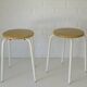 Pair of Vintage Stackable Stools Mid Century Modern Space Age Plant Stand