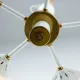 Vintage White 1970s Sputnik Chandelier – Mid-Century Modern Ceiling Light