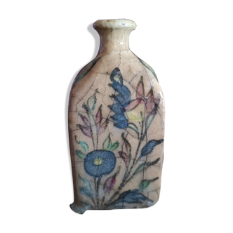 Qajar ceramic triangular vase/bottle - Late 19th century/early 20th century