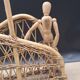 Rattan magazine rack