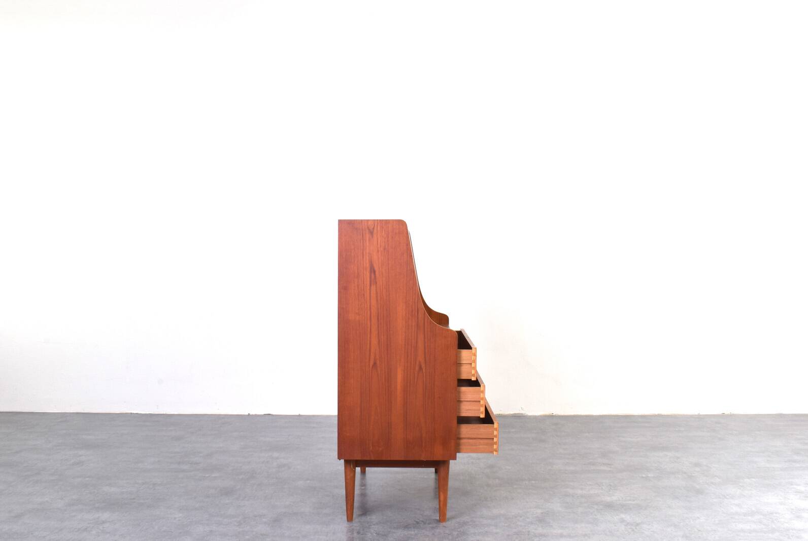 Secrétaire en teck danois du milieu du siècle par Gunnar Nielsen pour Tibergaard, années 1960.