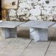 Ensemble de trois tables gigognes en marbre, 1970