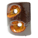 Postmodern Brown and Orange Glazed Ceramic Vase Item by Giovanni Bertoncello