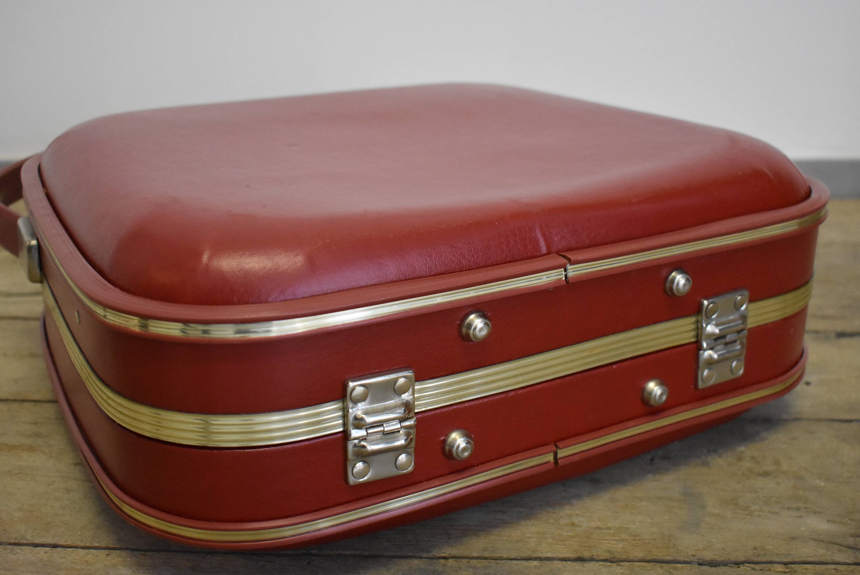Vintage red suitcase