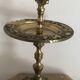 Vintage solid brass ashtray with zodiac sign decor