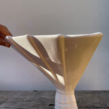 3 appliques en céramique blanche 1960