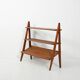 Small 1950s Scandinavian bookcase with magazine rack