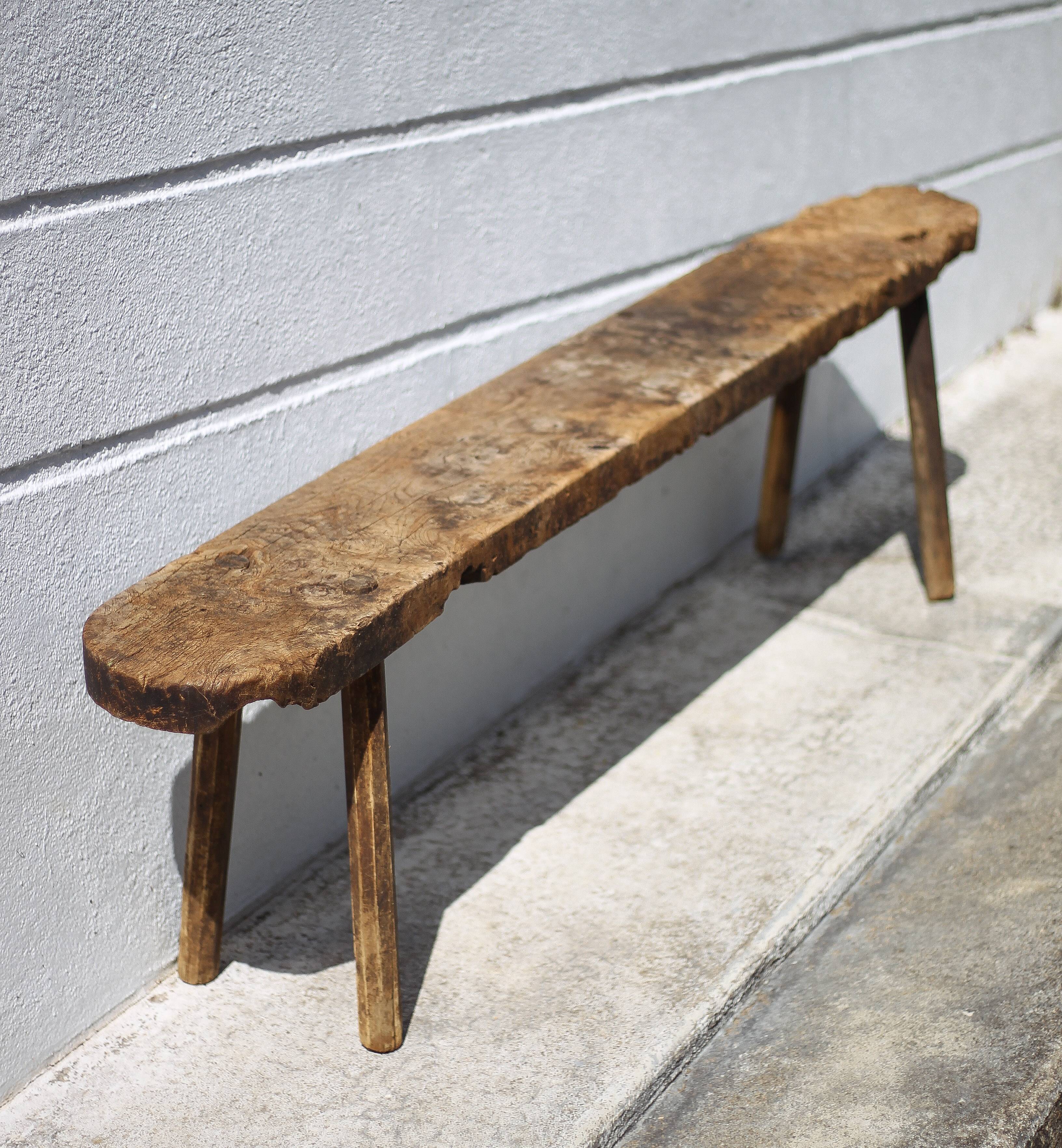 Old farm bench, vintage wooden bench, vintage bench