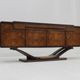Vintage Italian Art Deco sideboard in burl wood 1930s