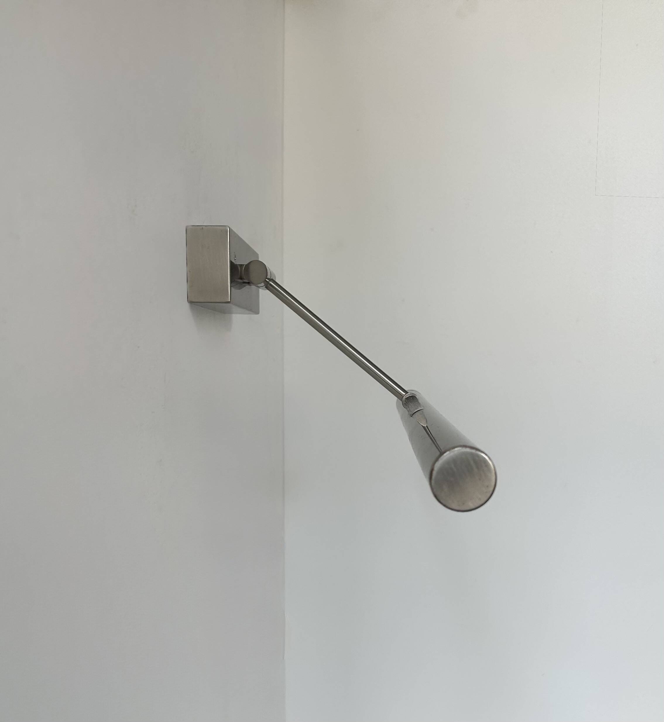 Vintage chrome adjustable wall light, France, 1980