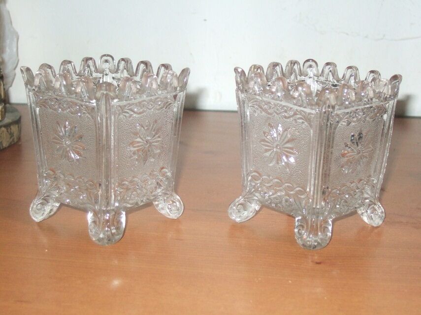 Pair of glass vases early twentieth century