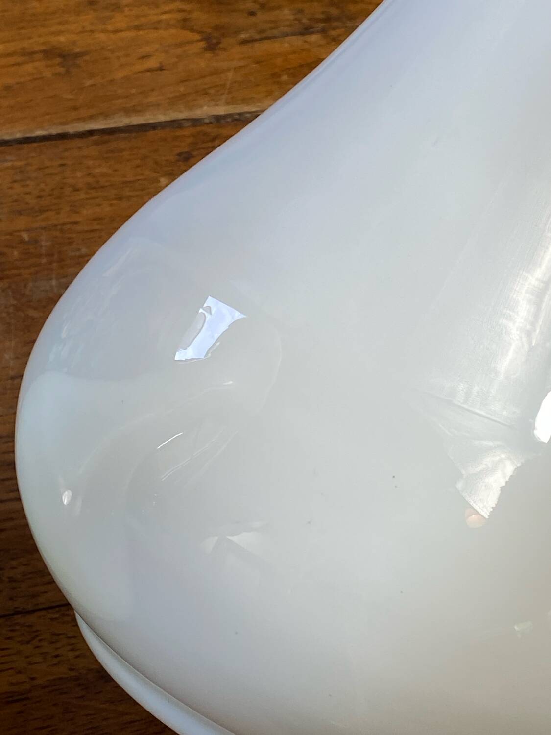 Pair of white opaline vases