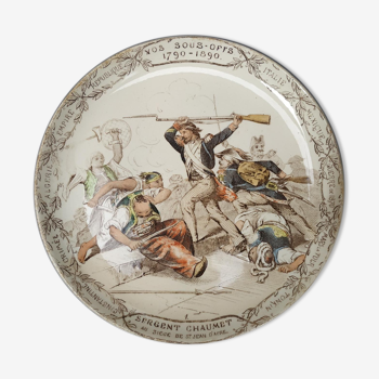 Old talking plate of collection - series Nos Sous-Offs 1790 -1890 n°1