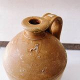 Old british rum jug 19th in stoneware