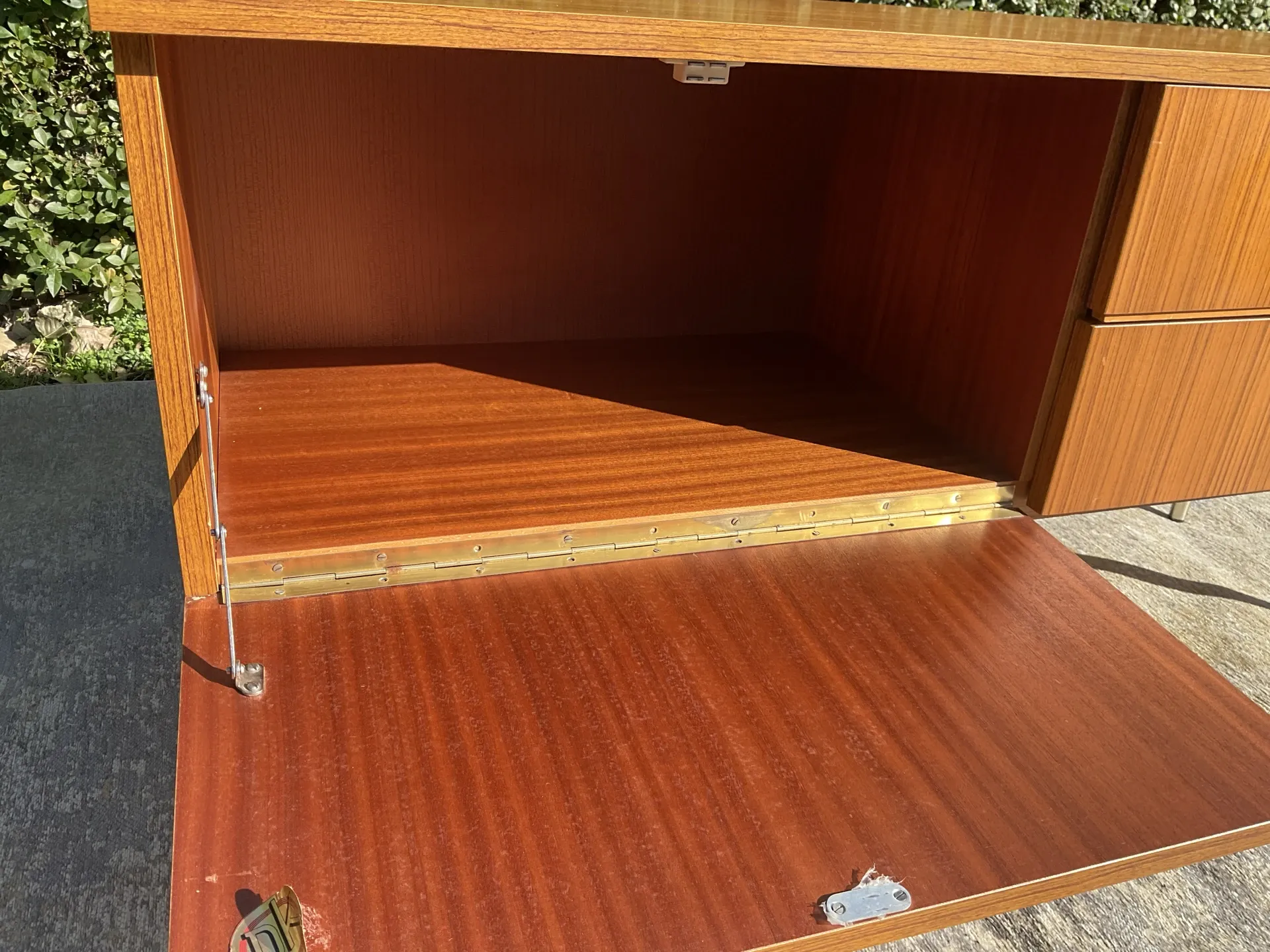 Vintage teak TV unit from the 1970s.