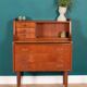 Danish Teak Mid Century Bureau Writing Desk ,Vanity Dressing Table