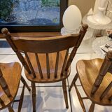 Ensemble de 4 chaises rustiques chêne