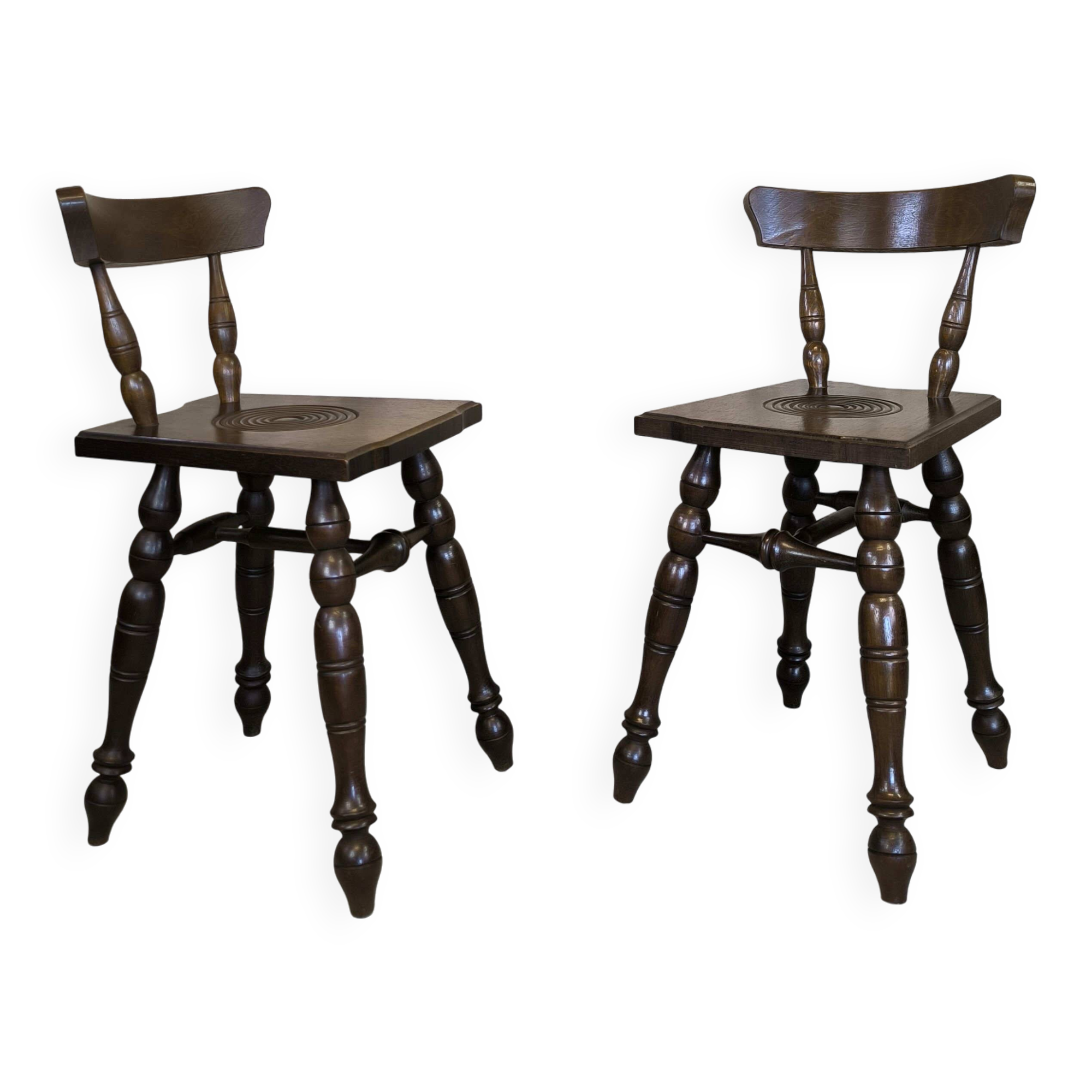 Pair of vintage Basque chairs