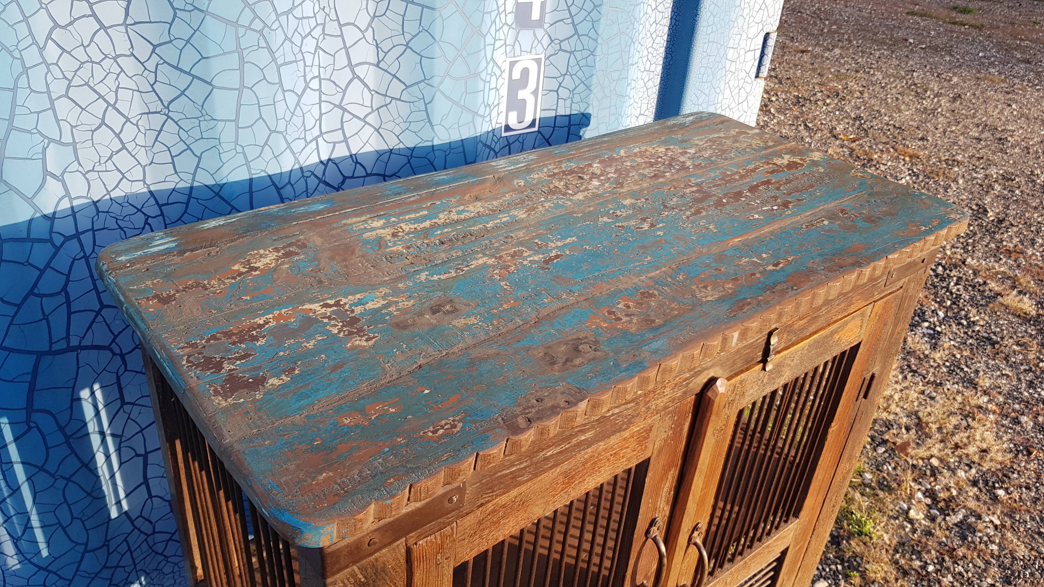 Old teak mesh pantry