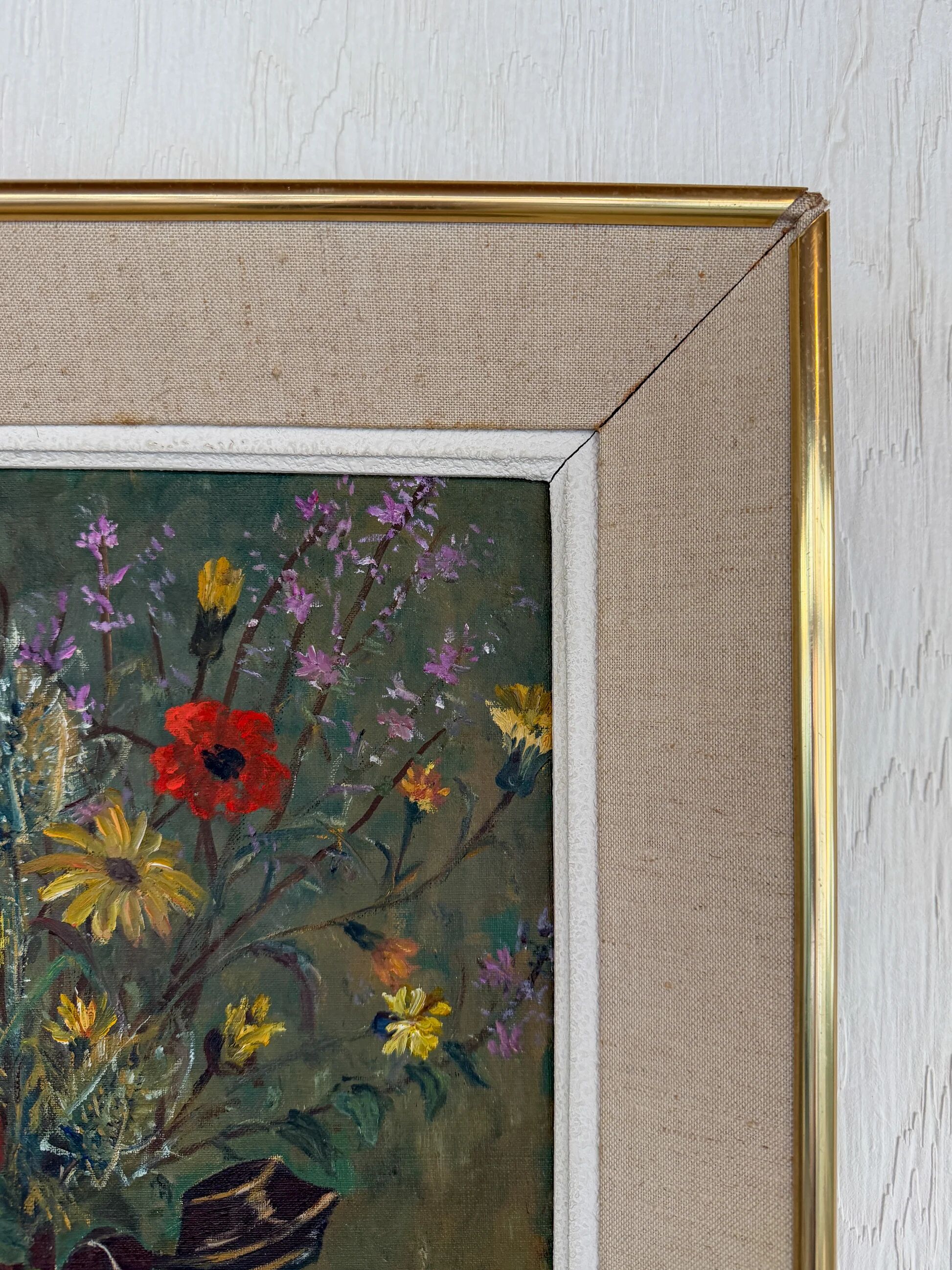 Still life with flowers and fruits