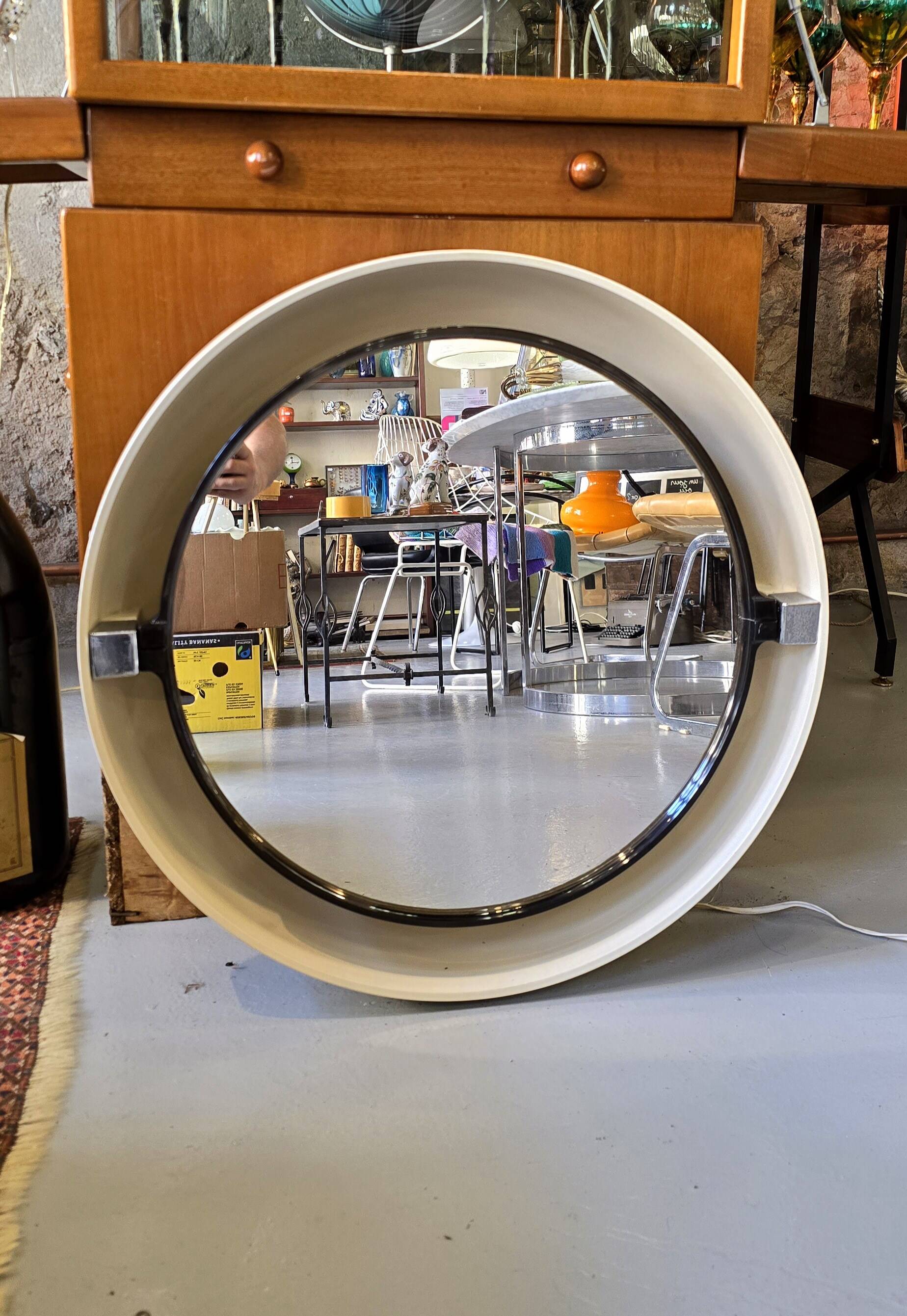 Vintage bathroom mirror allibert a41 backlit space age 1970
