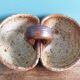 Stoneware salt and sauce dish from Puisaye, signed Jean-Pierre Prud’homme