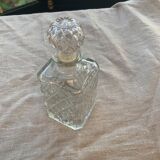 Carafe à whisky en verre moulé transparent vintage