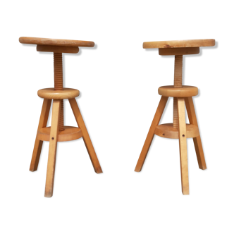 Pair of screw stools