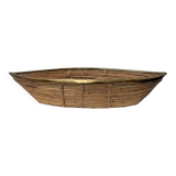 Bamboo and brass “boat” basket 1970