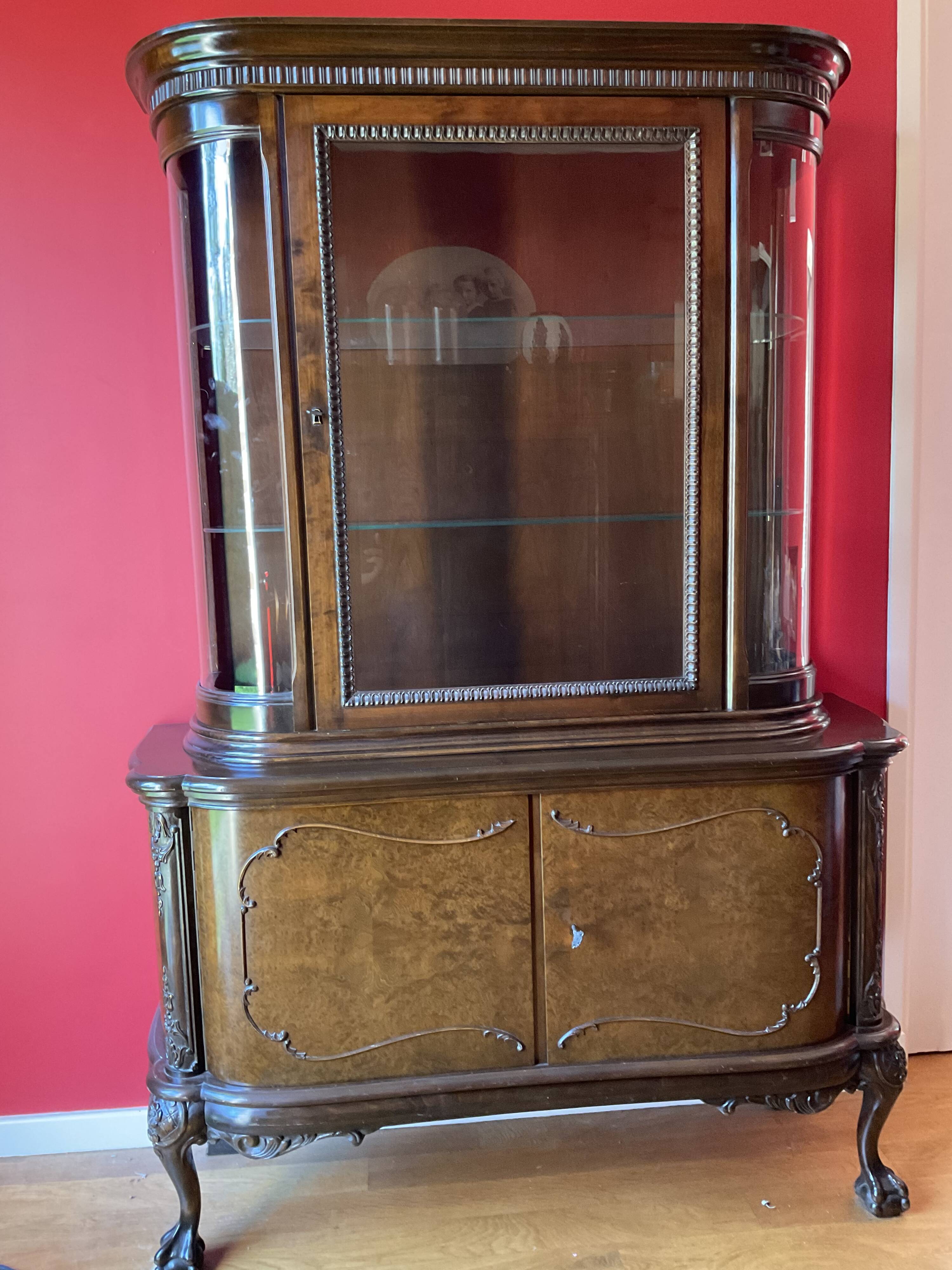 Vitrine argentier chippendale